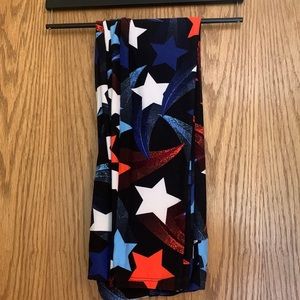Lularoe Tall and Curvy Red White and Blue leggings